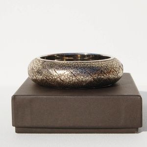 Bottega Veneta leather & sterling silver bracelet